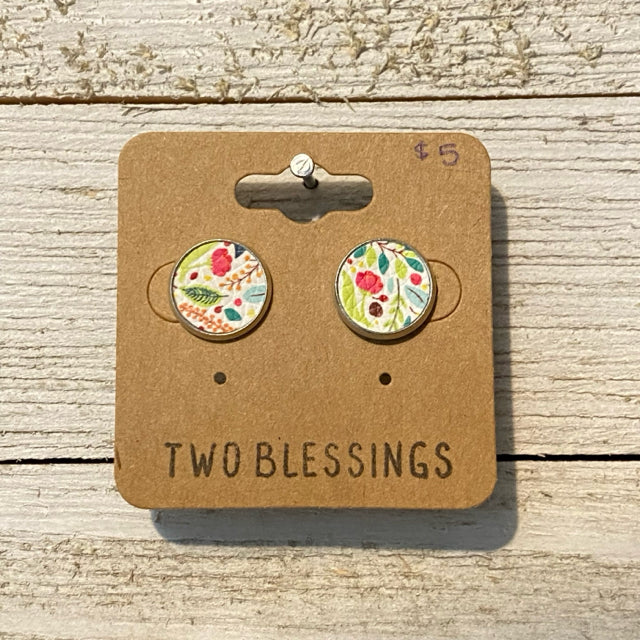 Two Blessings Earrings - Floral