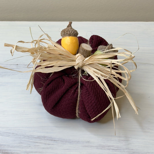 Burgundy Stuffed Pumpkin