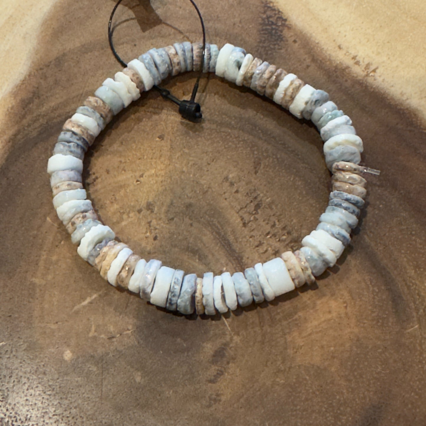 Inga Ann's Beaded Bracelet - Shell Disc