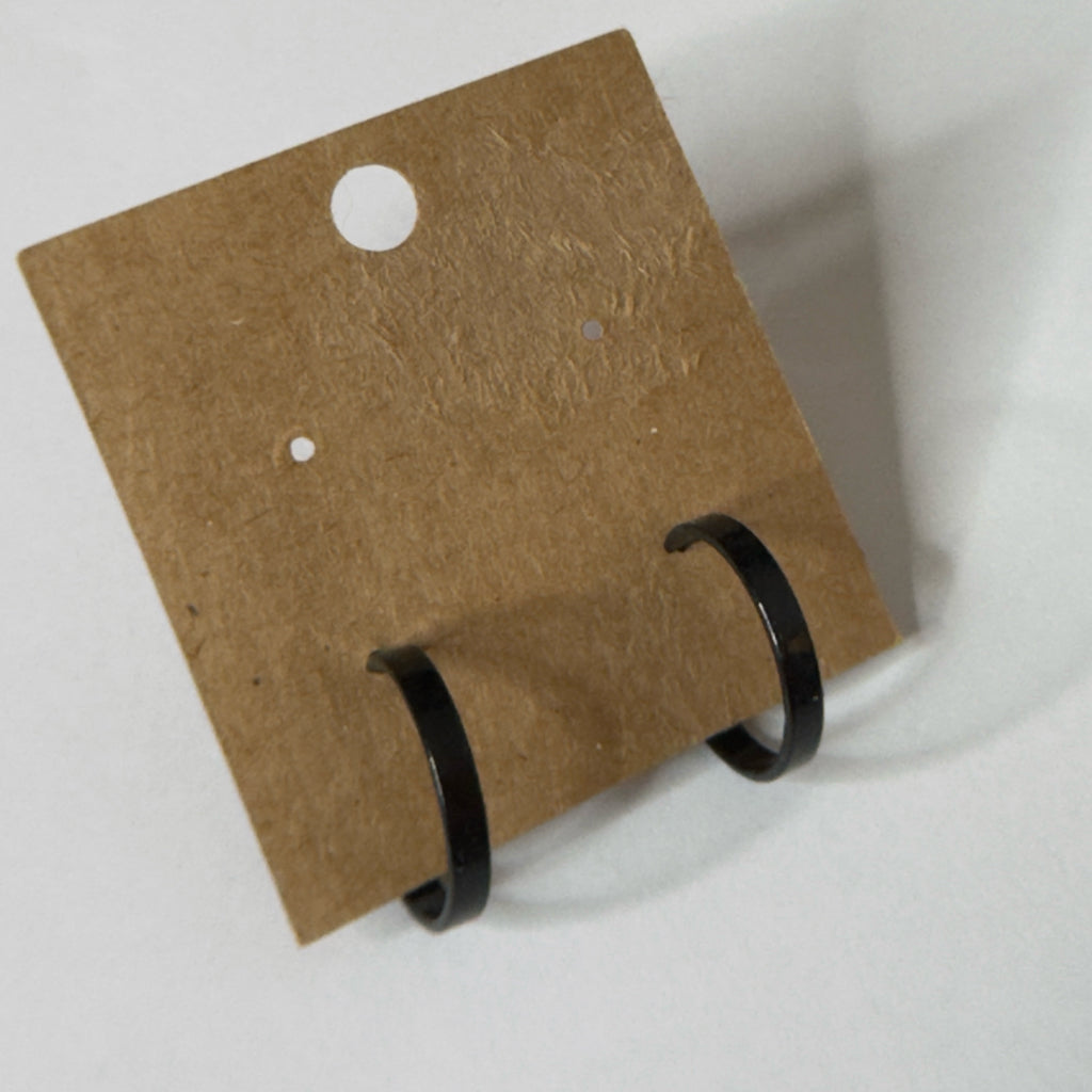 Black Hoop Earrings