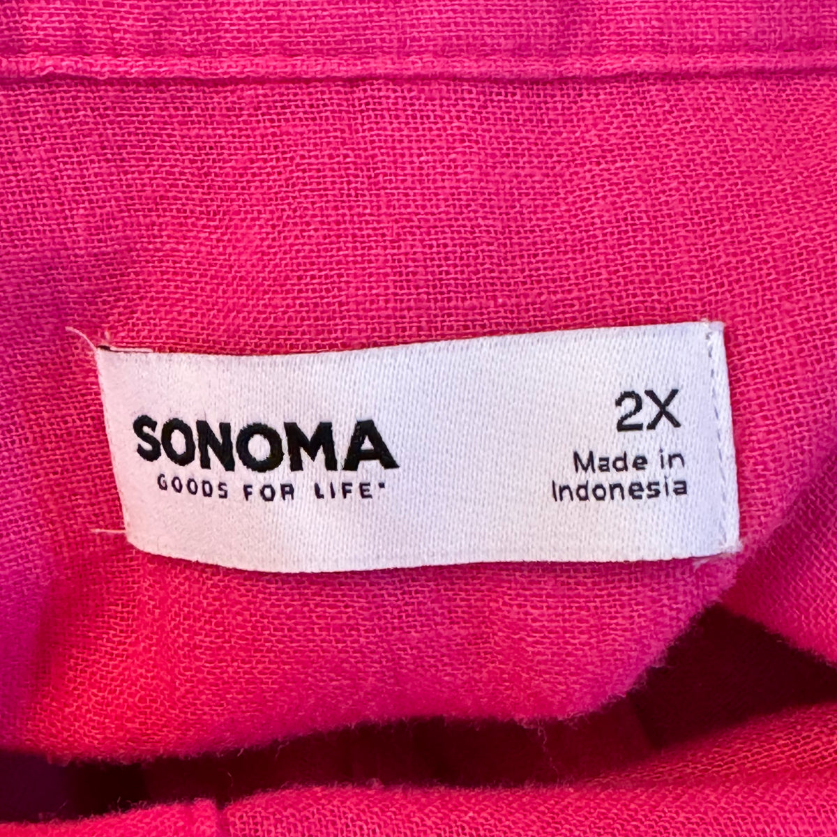 Sonoma Button Front Long Sleeve Top - Size 2X