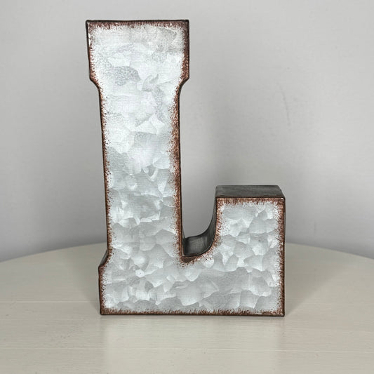 “L” Galvanized Metal Letter
