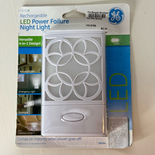 Rechargeable LED Power Failure Night Light
