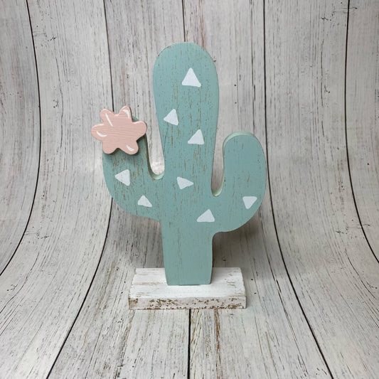 Chalk Painted Cactus Decor