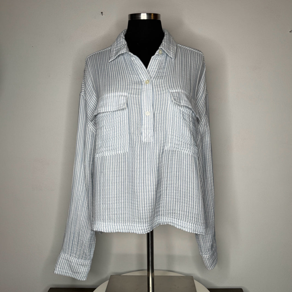 Lou & Grey Triple Cloth Popover Top - Size Large