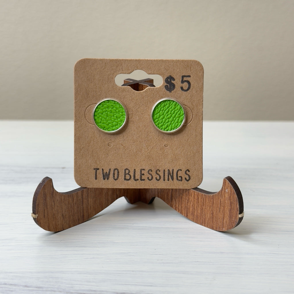 Two Blessings Earrings - Green