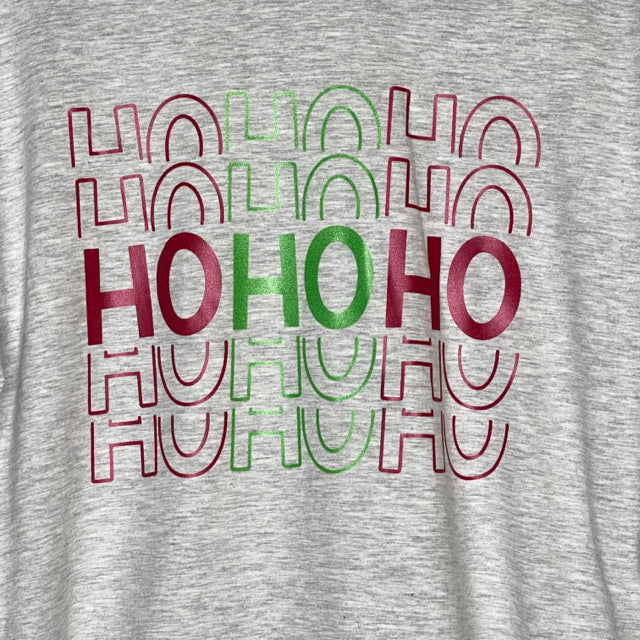 Ho Ho Ho Long Sleeve Graphic Tee - Size Medium
