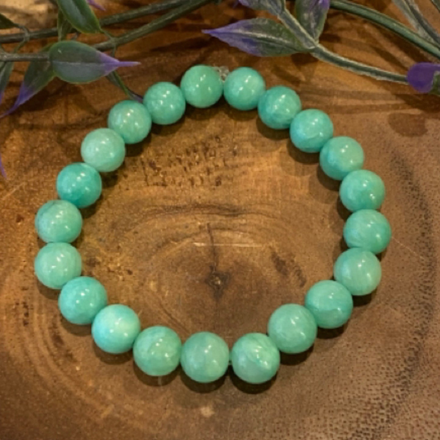 Inga Ann's Light Teal Quartzite Beaded Bracelet