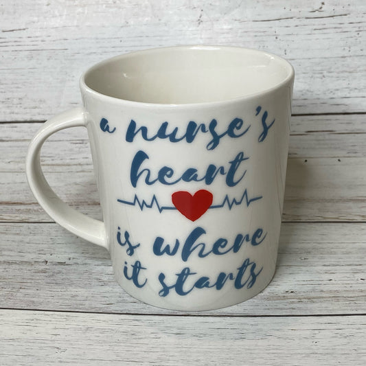 A Nurse's Heart Is Where It Starts Mug