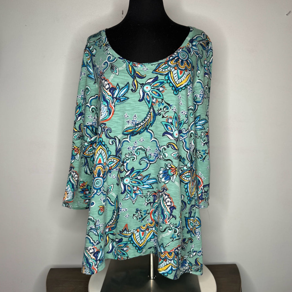 Chico's 3/4 Sleeve Tunic Top - Size Large