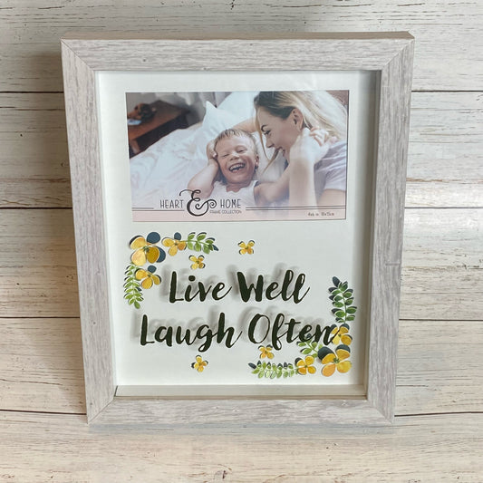 Live Well Laugh Often Picture Frame