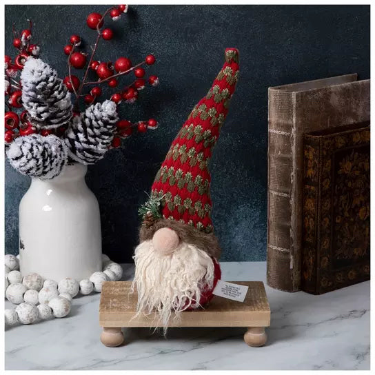 Red Standing Plush Gnome