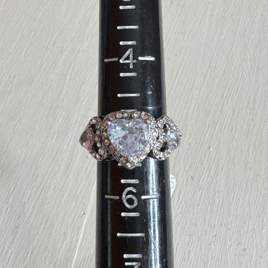 Faux Diamond Heart Promise Ring - Size 5