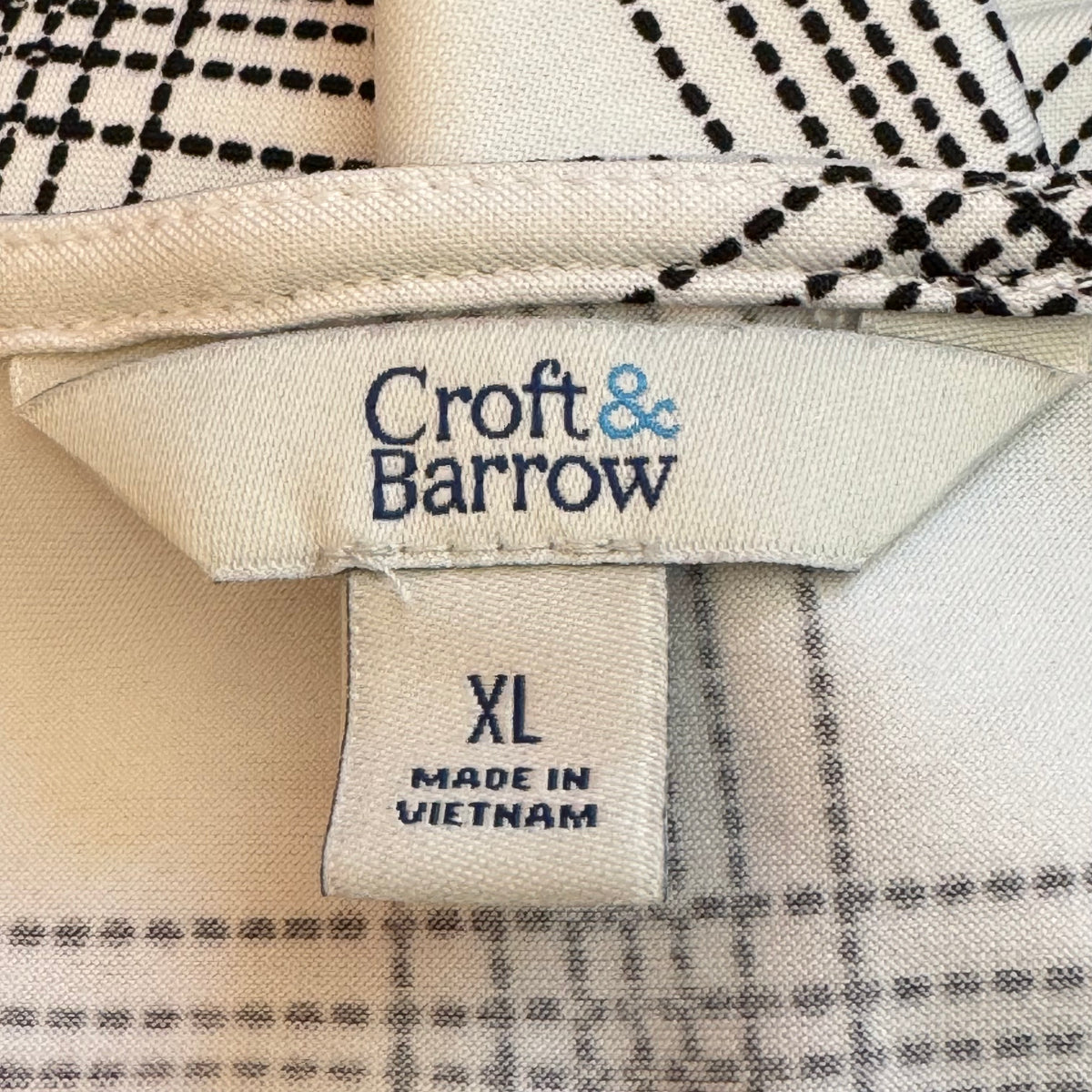Croft & Barrow Plaid Top With Pockets - Size XL