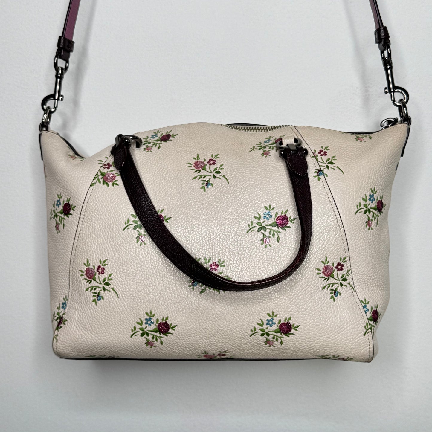 Coach Prairie Peyton Mimi Rose Leather Handbag