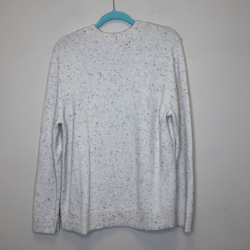 Loft Flecked Relaxed V-Neck Sweater - Size XL