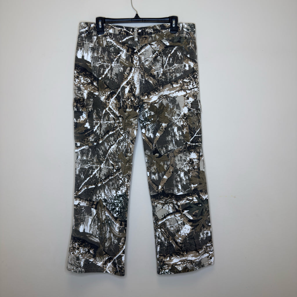 Pinkymoor Camo Wide Leg Jeans - Size Large