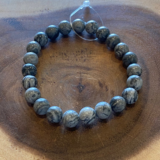 Inga Ann's Beaded Bracelet - Picasso Jasper