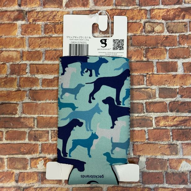 GeckoBrands Slim Can & Bottle Coozie - Dogs