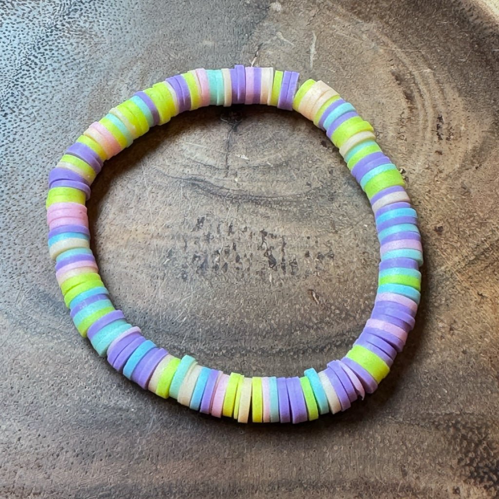 Inga Ann's Beaded Bracelet - Pastel Heishi
