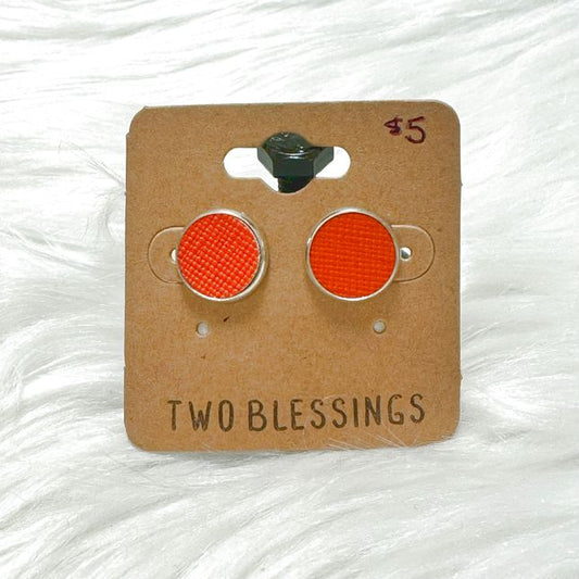 Two Blessings Earrings - Orange