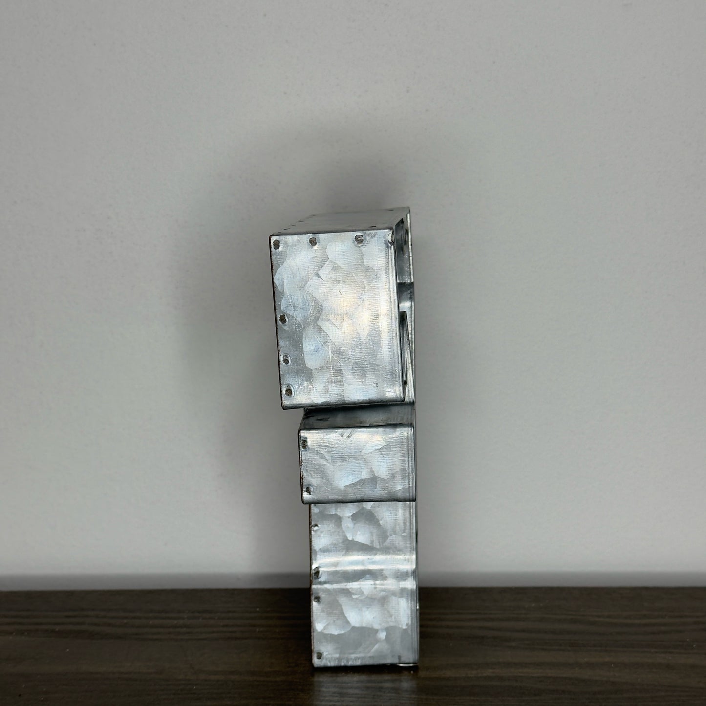 "F" Galvenized Metal Letter