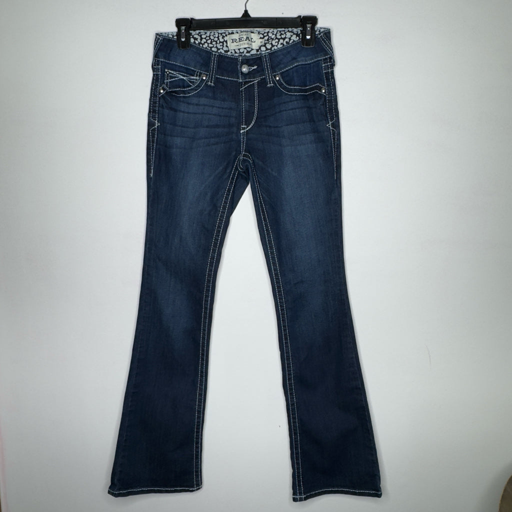Ariat "Lakeshore Real Low Rise Rosy Whipstitch" Jeans - Size 28R
