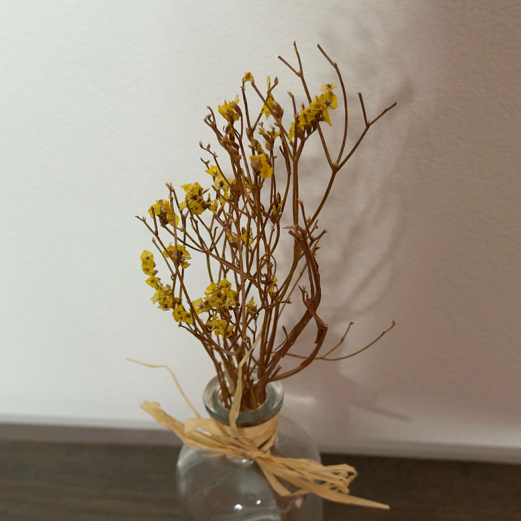 Glass Vase With Artificial Flowers