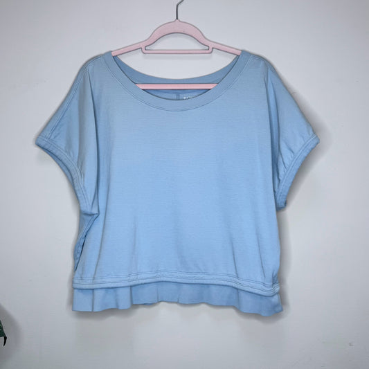 Athleta Sundown Shirred Sweatshirt Tee - Size Medium