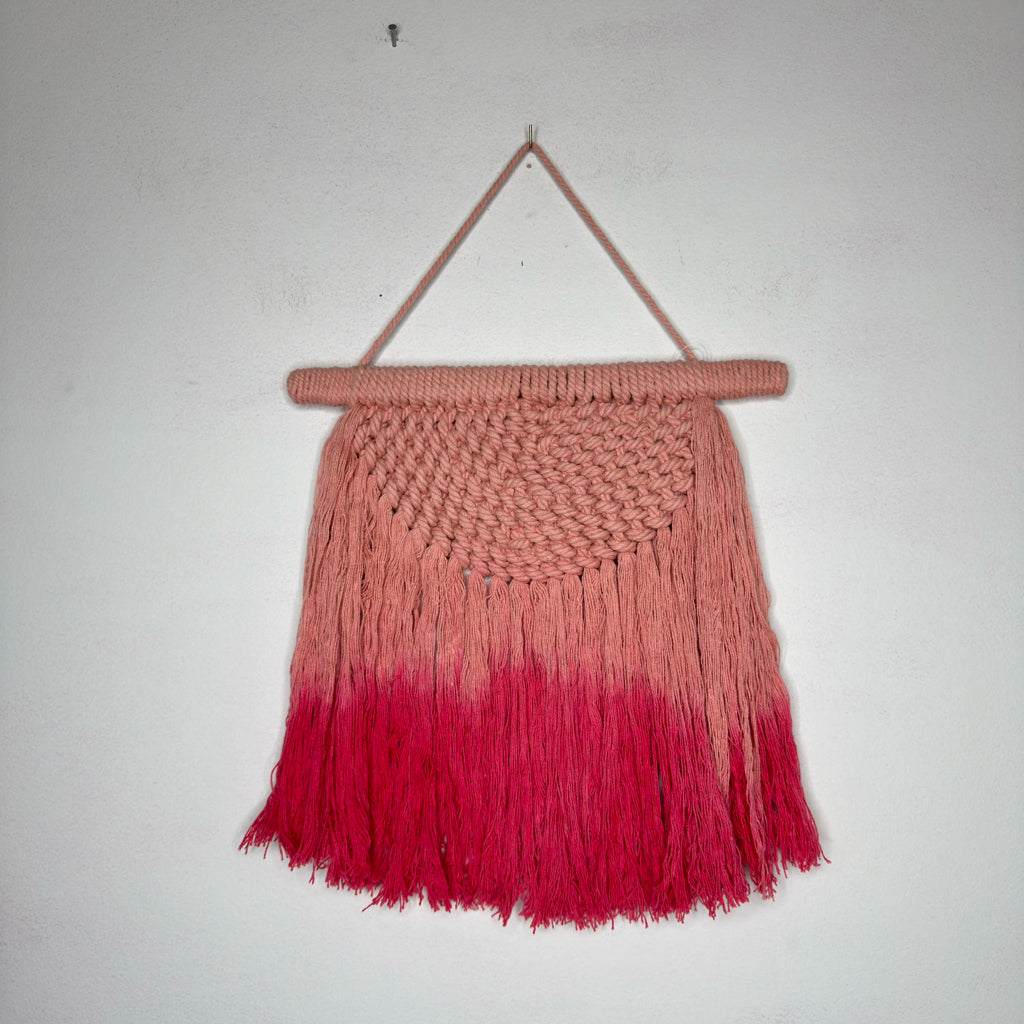 Pink Macrame Wall Decor