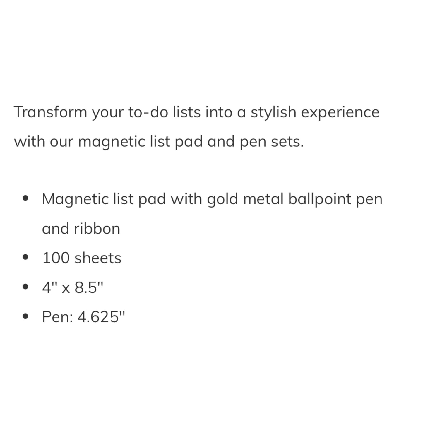 Ideas Magnetic List Pad With Pen