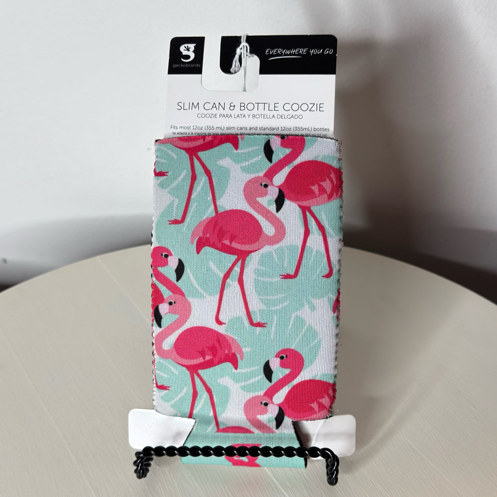 GeckoBrands Slim Can & Bottle Coozie - Flamingo
