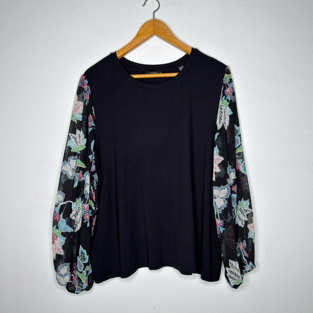 Tahari Floral Sleeve Top - Size 2X