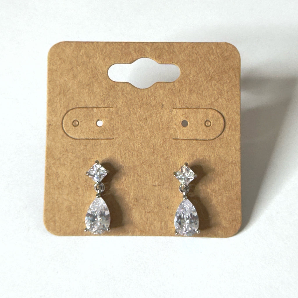 Teardrop Dangle Stud Earrings