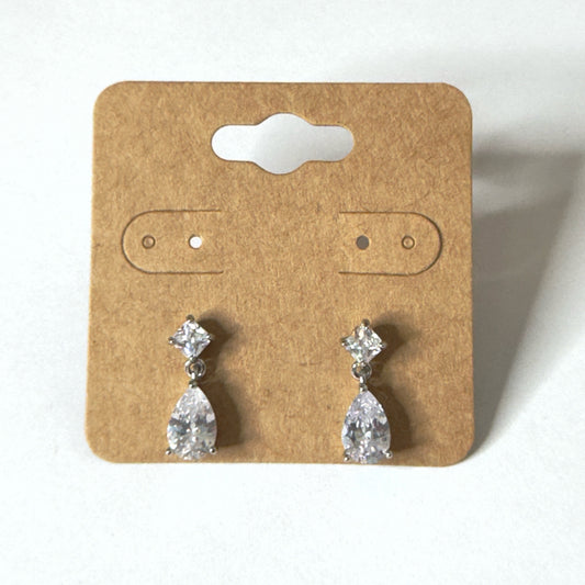 Teardrop Dangle Stud Earrings