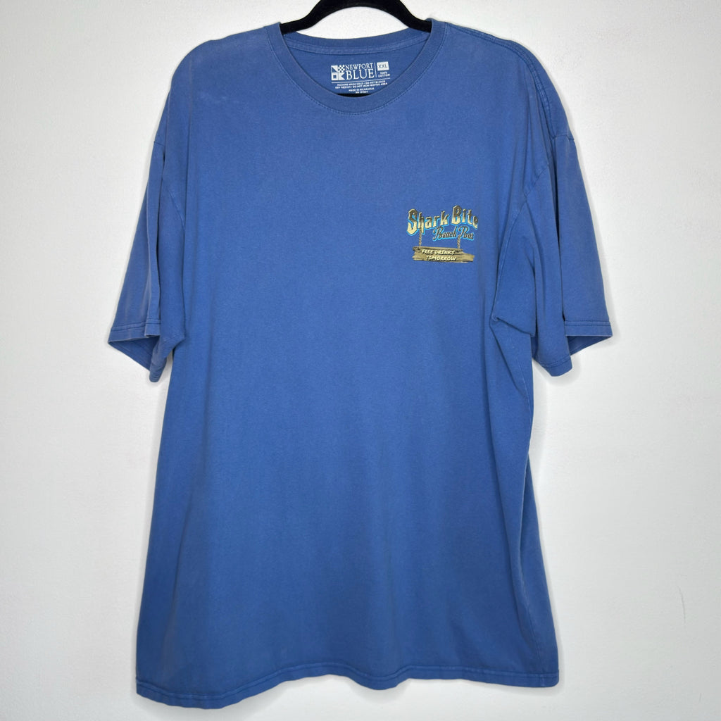 Newport Blue "Shark Bite" Graphic Tee - Size XXL