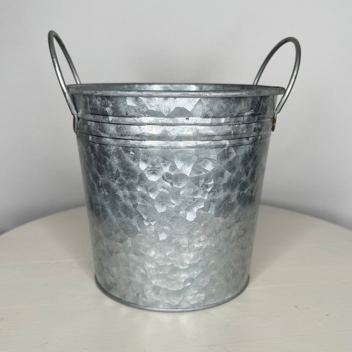 Cut & Carry Christmas Trees Galvanized Metal Pail With Handles