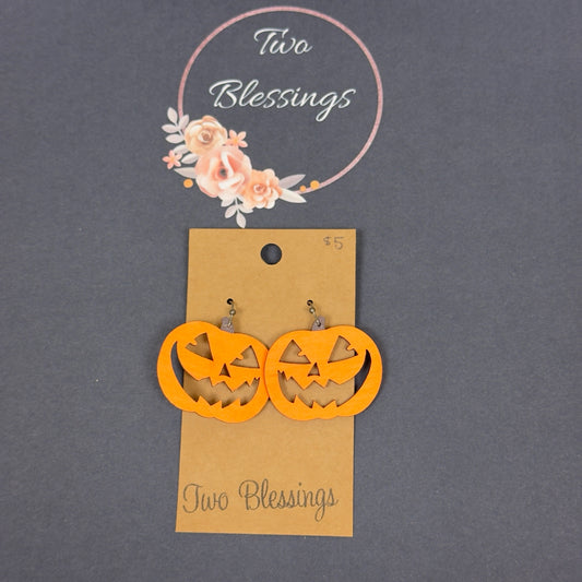 Two Blessings Earrings - Pumpkin