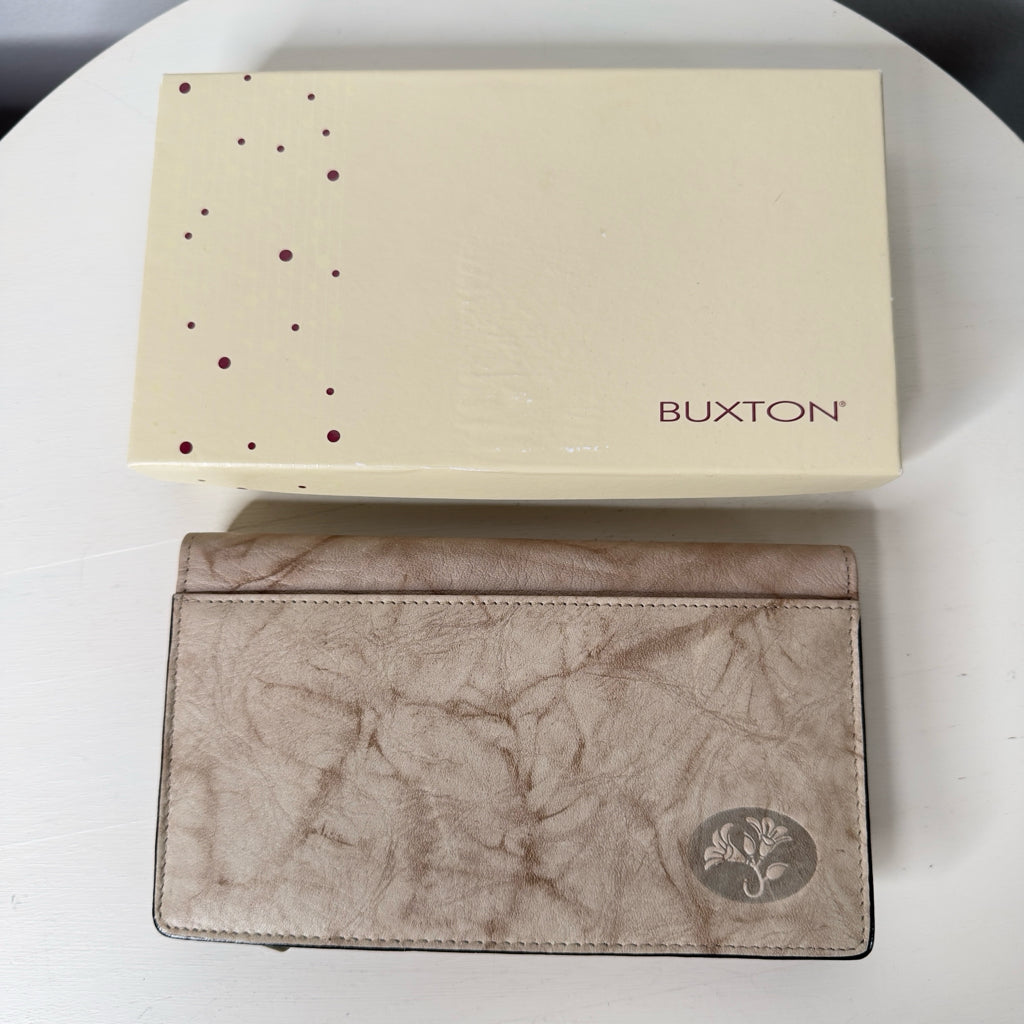 Buxton Vintage Calculator Top Grain Cowhide Wallet
