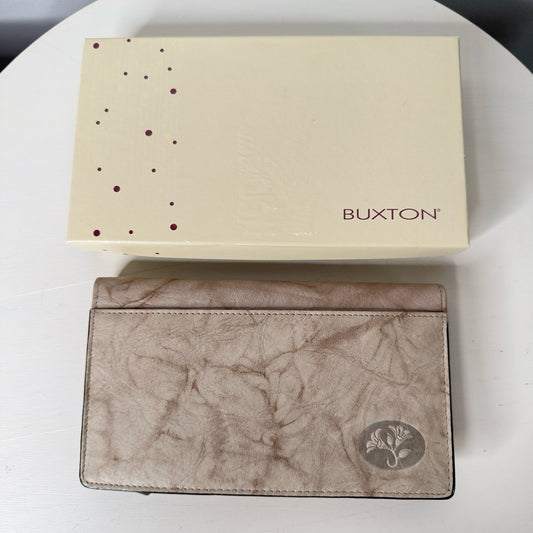 Buxton Vintage Calculator Top Grain Cowhide Wallet