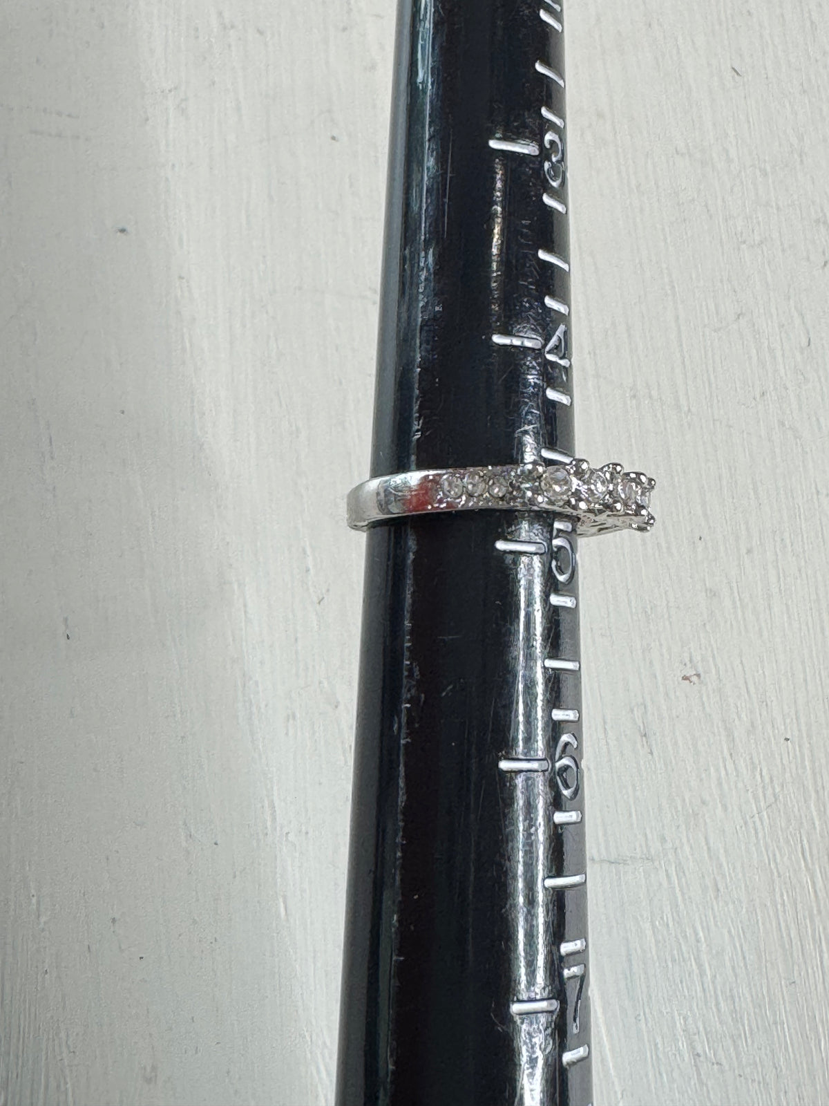 Vintage Faux Diamond Pave Eternity Ring - Size 5