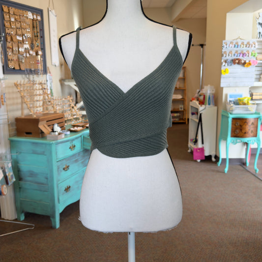 Aerie Cropped Ribbed Tank Top - Size Small