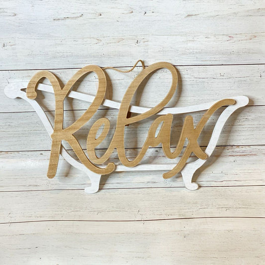 Relax Bathroom Sign