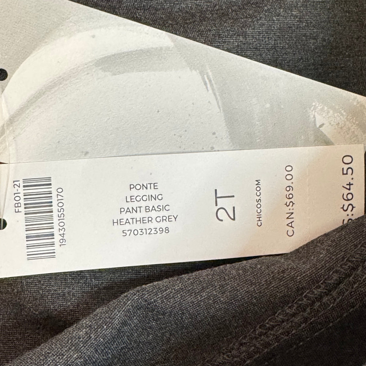 Chico’s Ponte Leggings - Size 12 Tall