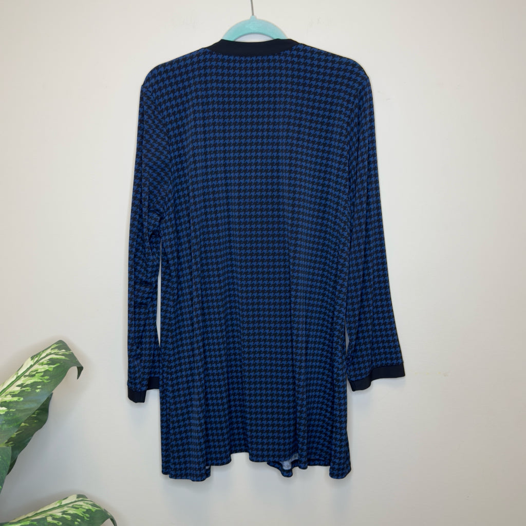 Susan Graver Open Front Long Line Cardigan - Size 1X