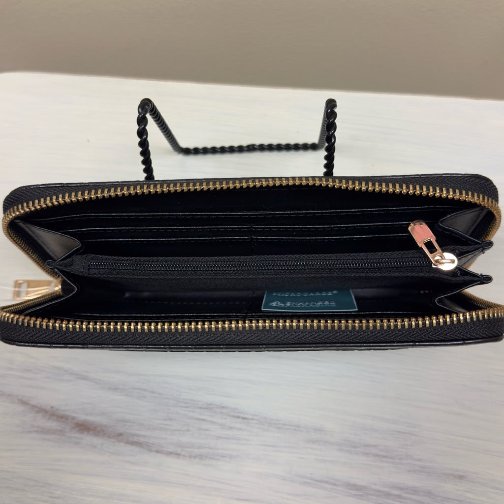 Black Zip Around Wallet