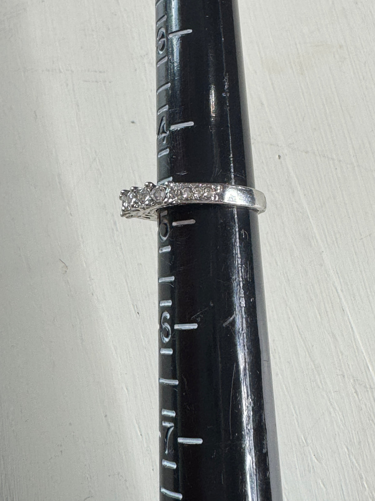 Vintage Faux Diamond Pave Eternity Ring - Size 5