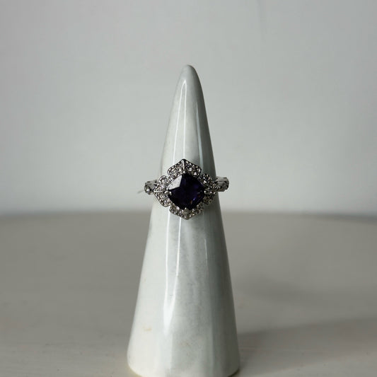Amethyst Cushion Cut Ring - Size 5