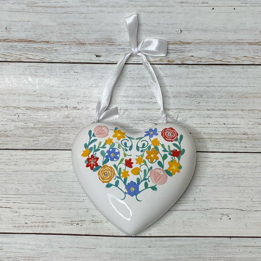 Hanging Floral Heart