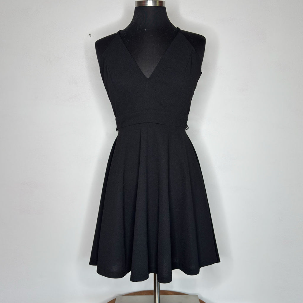 Trac Black Mini Dress - Size Medium